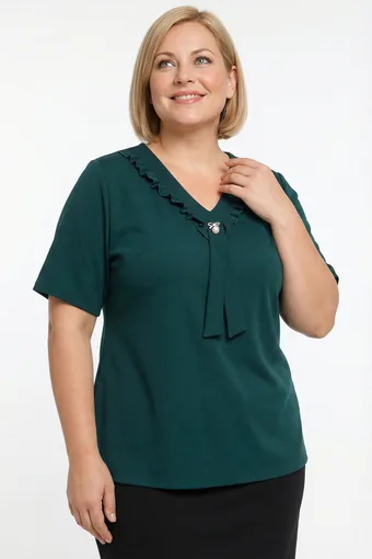 Zielona bluzka z falbanką