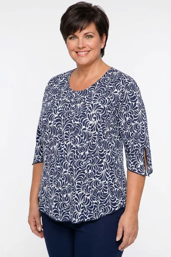 Bluzka granatowy wzór