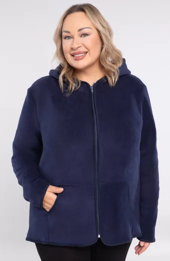 Prosta granatowa bluza z polaru