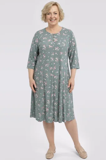 Zielona sukienka w kwiaty