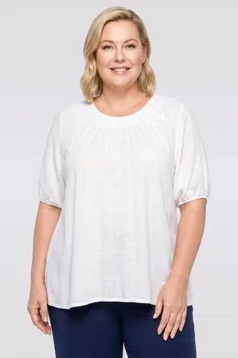 Biała bawełniana bluzka