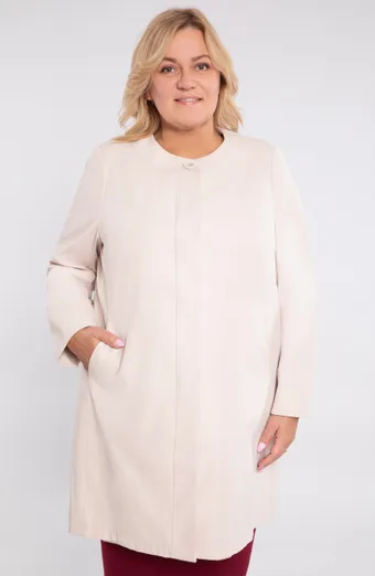 Elegancki kremowy płaszczyk
