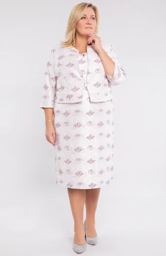 Elegancka garsonka fioletowy wzór