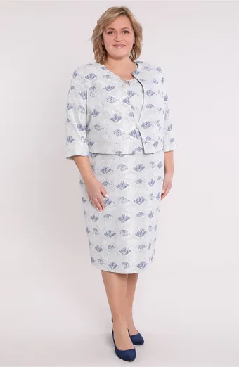 Elegancka garsonka granatowy wzór