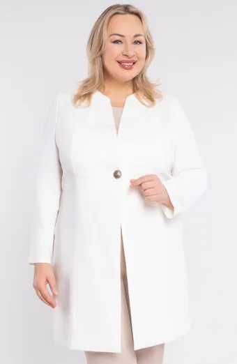 Elegancki biały płaszczyk