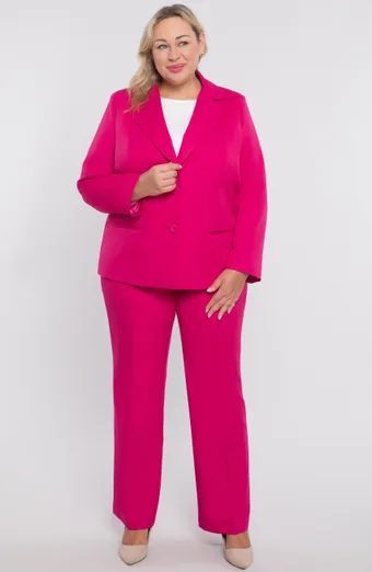 Fuksjowy elegancki garnitur