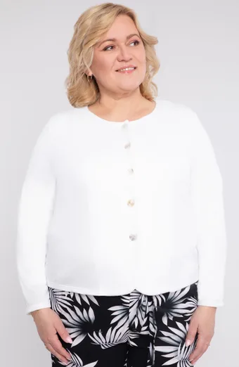 Biały sweter