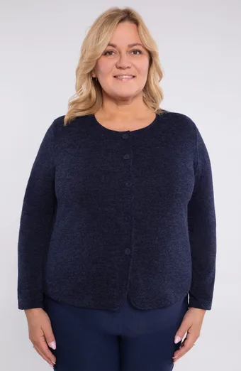 Granatowy sweter