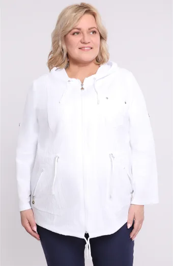 Biała cienka kurtka