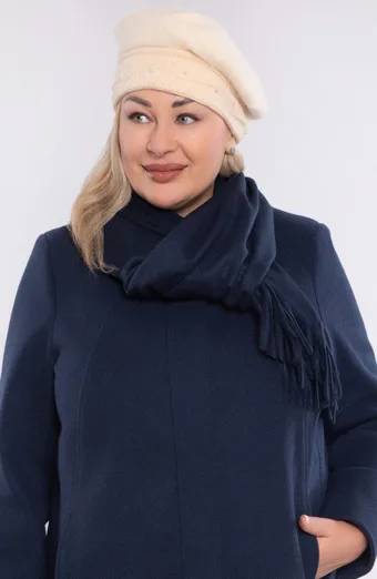 Kremowa czapka z mieszanki angory