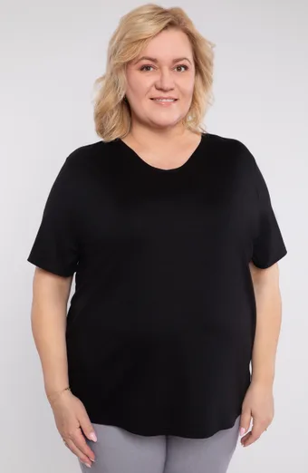 Czarna dzianinowa bluzka