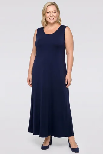 Granatowa sukienka maxi